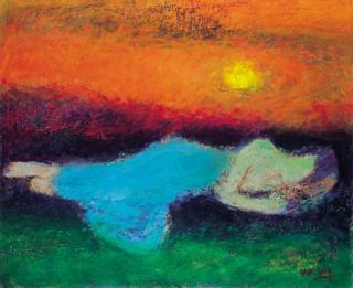 Jean Volang - La jeune Vietnamienne couchee (the reclining Vietnamese girl)