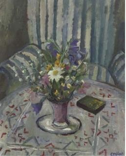 Jeanne Bieruma Oosting - A still life with flowers on the table