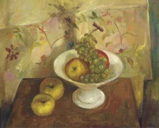 Jeanne Bieruma Oosting - Stilleven met appels en druiven