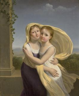 Jeanne-Elisabeth Chaudet - Two Sisters Embracing