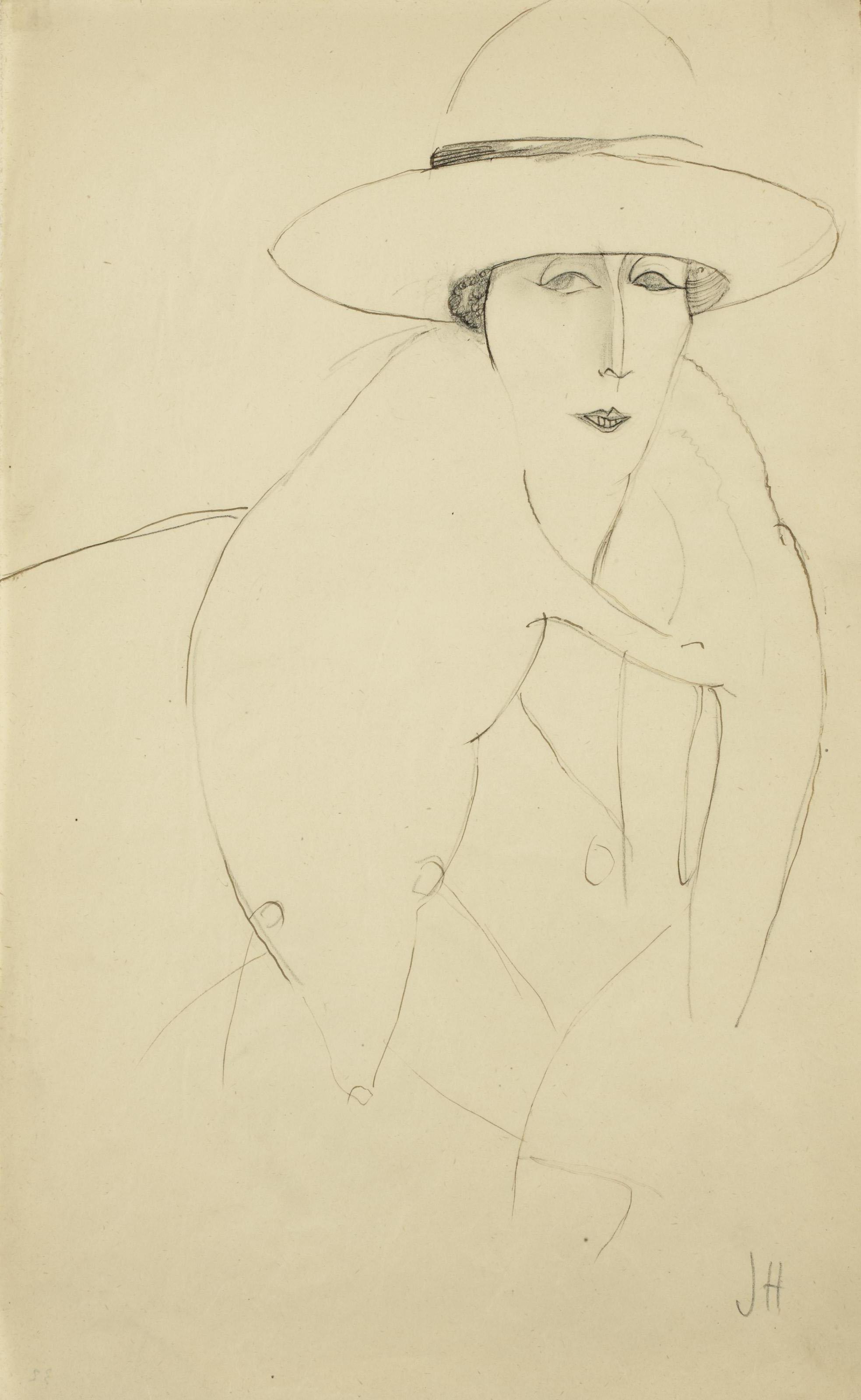 Jeanne Hébuterne - Femme Au Chapeau