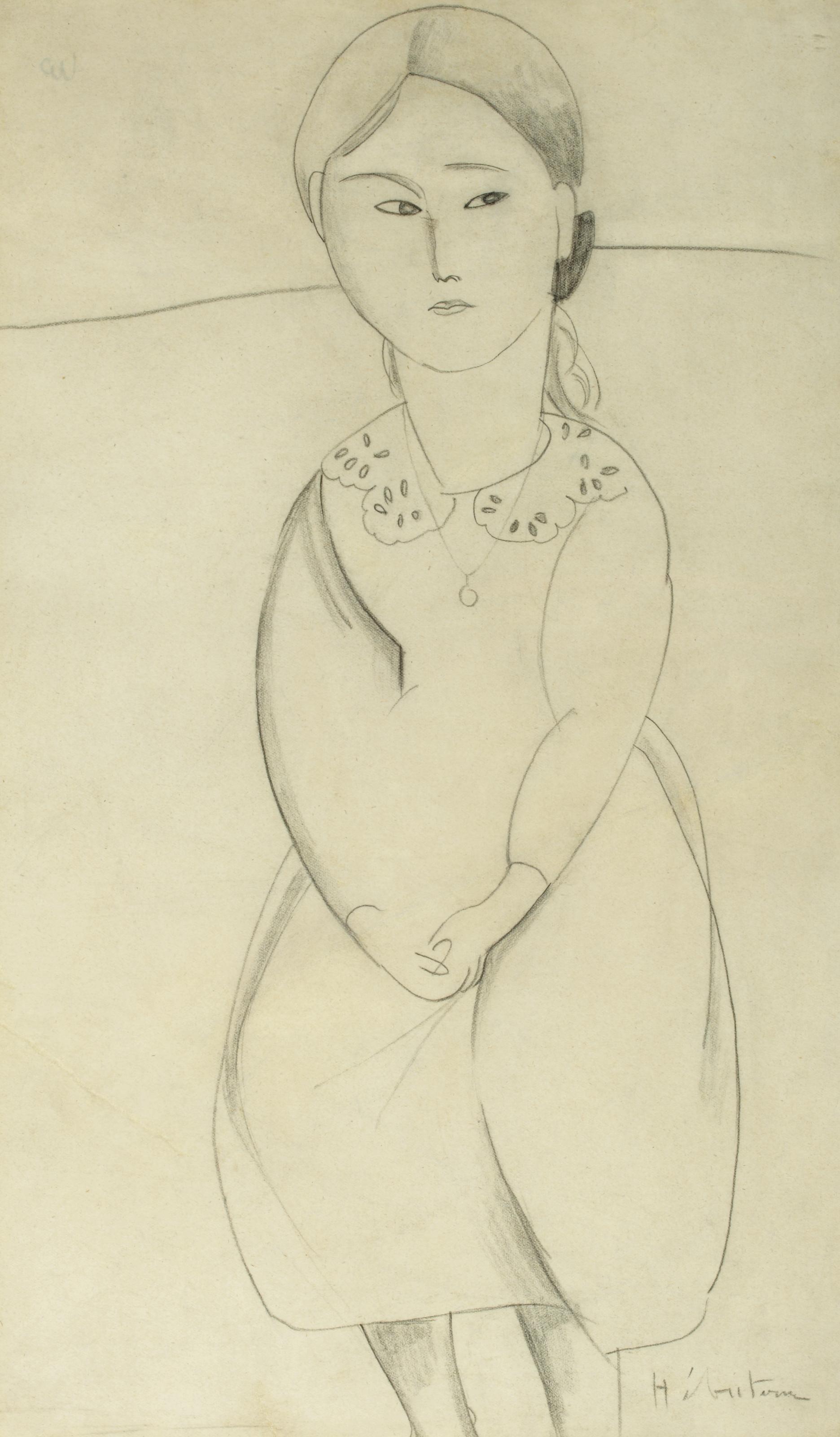 Jeanne Hebuterne - Portrait de jeune fille