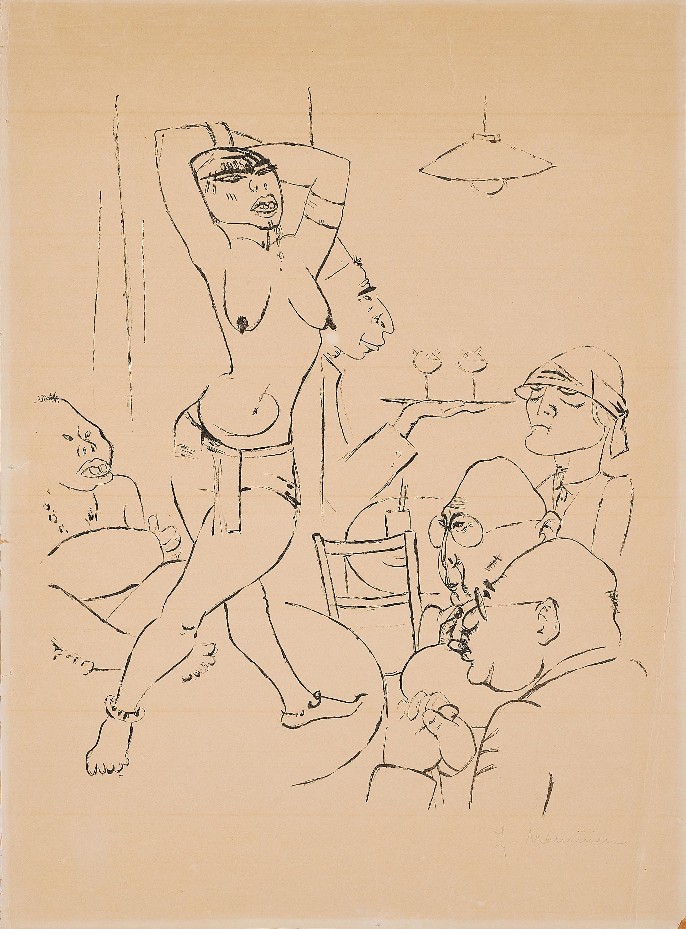 Jeanne Mammen - Arabische Tänzerin.