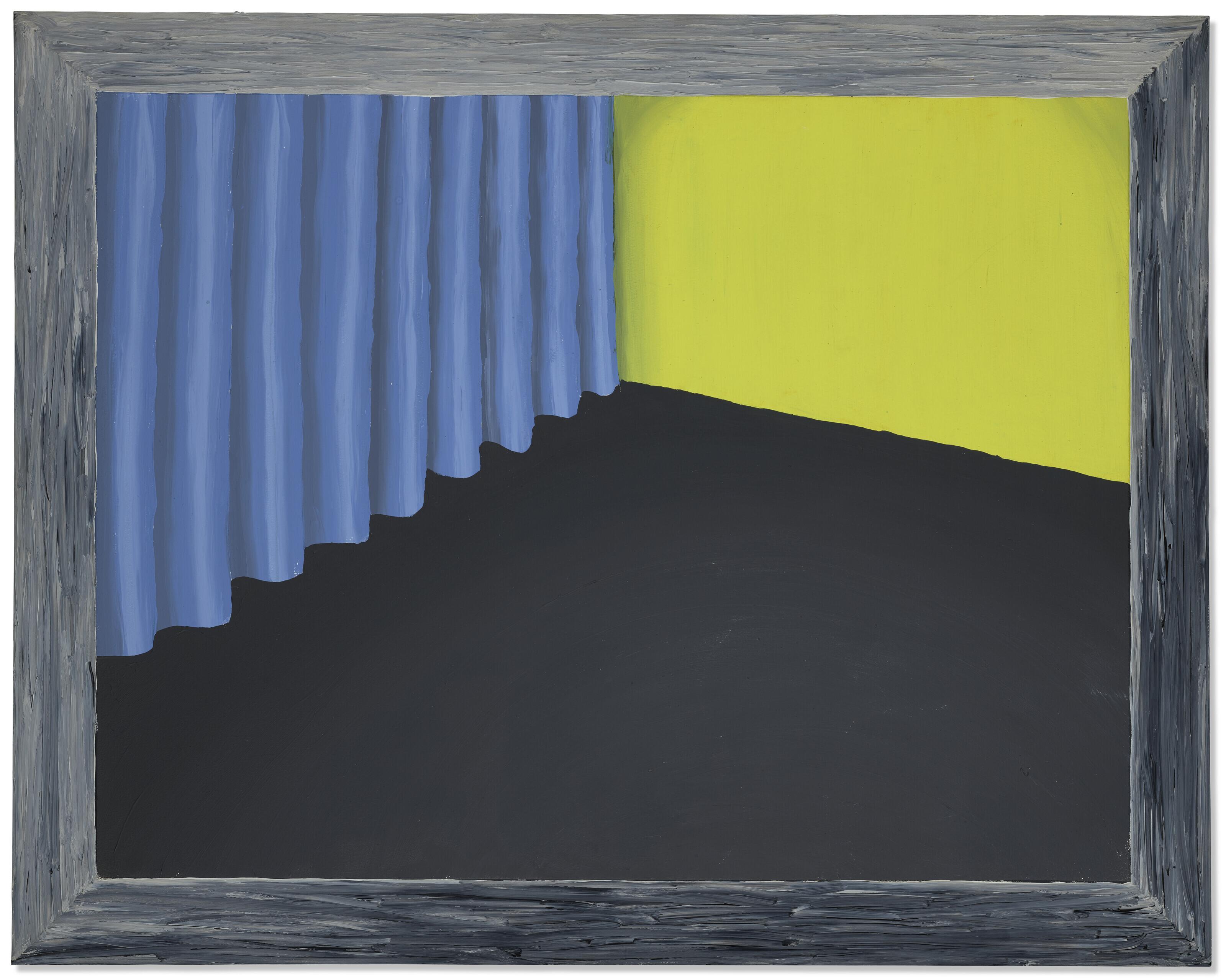 Jedd Garet - Interior with Blue Curtain