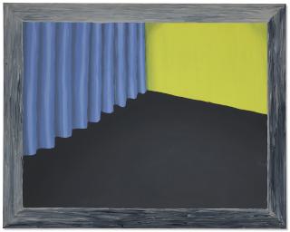 Jedd Garet - Interior with Blue Curtain