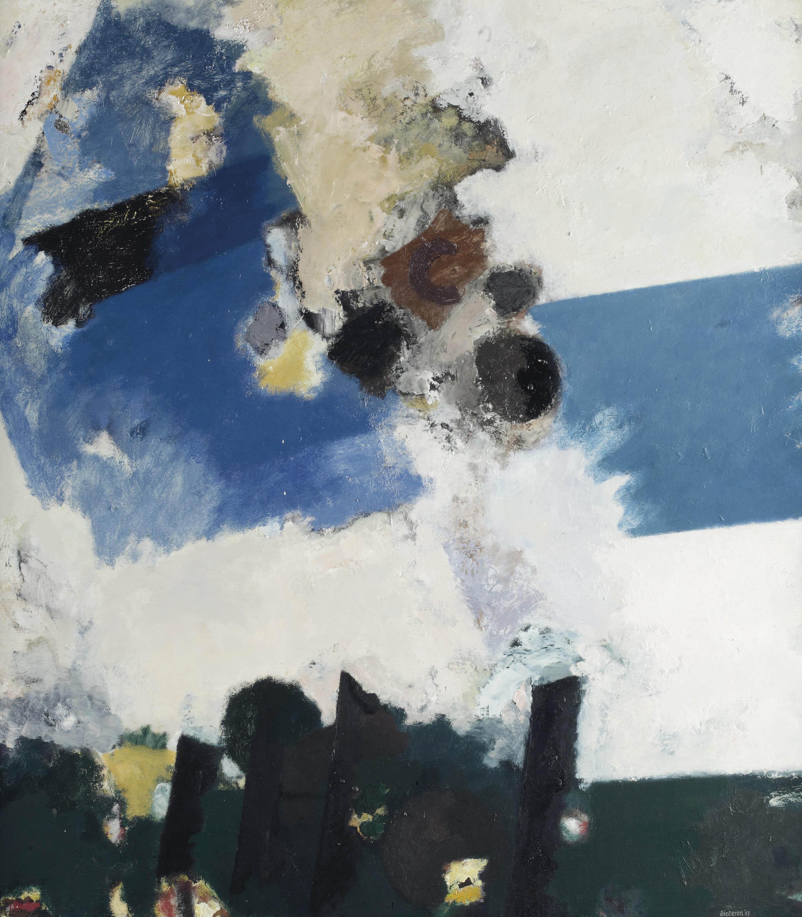 Jef Diederen - Composition in white, blue and black