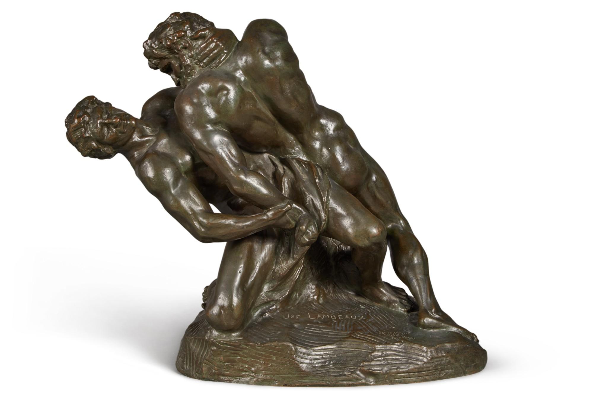 Jef Lambeaux - Two Men Wrestling