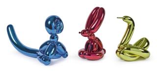 Jeff Koons - Balloon Monkey (Blue); Balloon Rabbit (Red) And Balloon Swan (Yellow)
