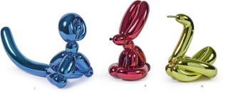 Jeff Koons - Balloon Monkey (Blue), Balloon Rabbit (Red), Balloon Swan (Yellow) [Three Works]