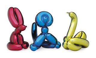 Jeff Koons - Balloon Rabbit (Red), Balloon Monkey (Blue) and Balloon Swan (Yellow)