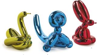 Jeff Koons - Balloon Rabbit (Red), Balloon Monkey (Blue), Balloon Swan (Yellow) (Three Works)