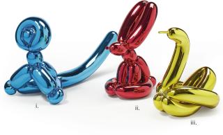Jeff Koons - Balloon Rabbit (Red), Balloon Monkey (Blue), Balloon Swan (Yellow) [Three Works]