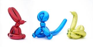 Jeff Koons - Balloon Rabbit (Red). Balloon Monkey (Blue). Balloon Swan (Yellow)