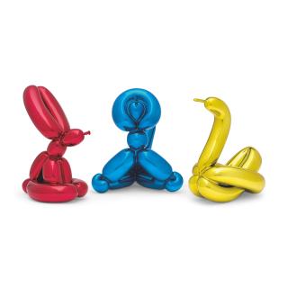 Jeff Koons - Balloon Swan (Yellow), Balloon Monkey (Blue) And Balloon Rabbit (Red)