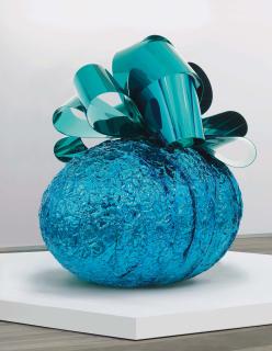 Jeff Koons - Baroque Egg with Bow (Blue/Turquoise)