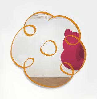 Jeff Koons - Orange Flower Drawing Mirror