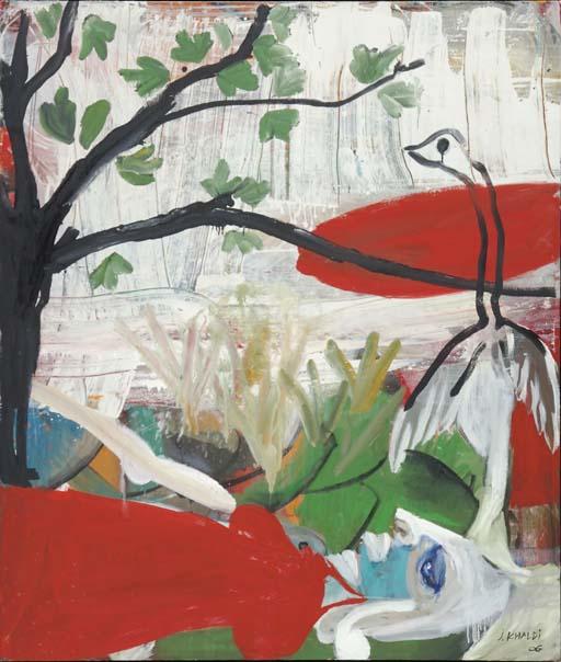 Jeffar Khaldi - Woman in Red Dress Awaking from Escaping