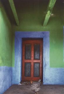 Jeffrey Becom - Door with Speckled Hen, Chicua, Guatemala, 1992