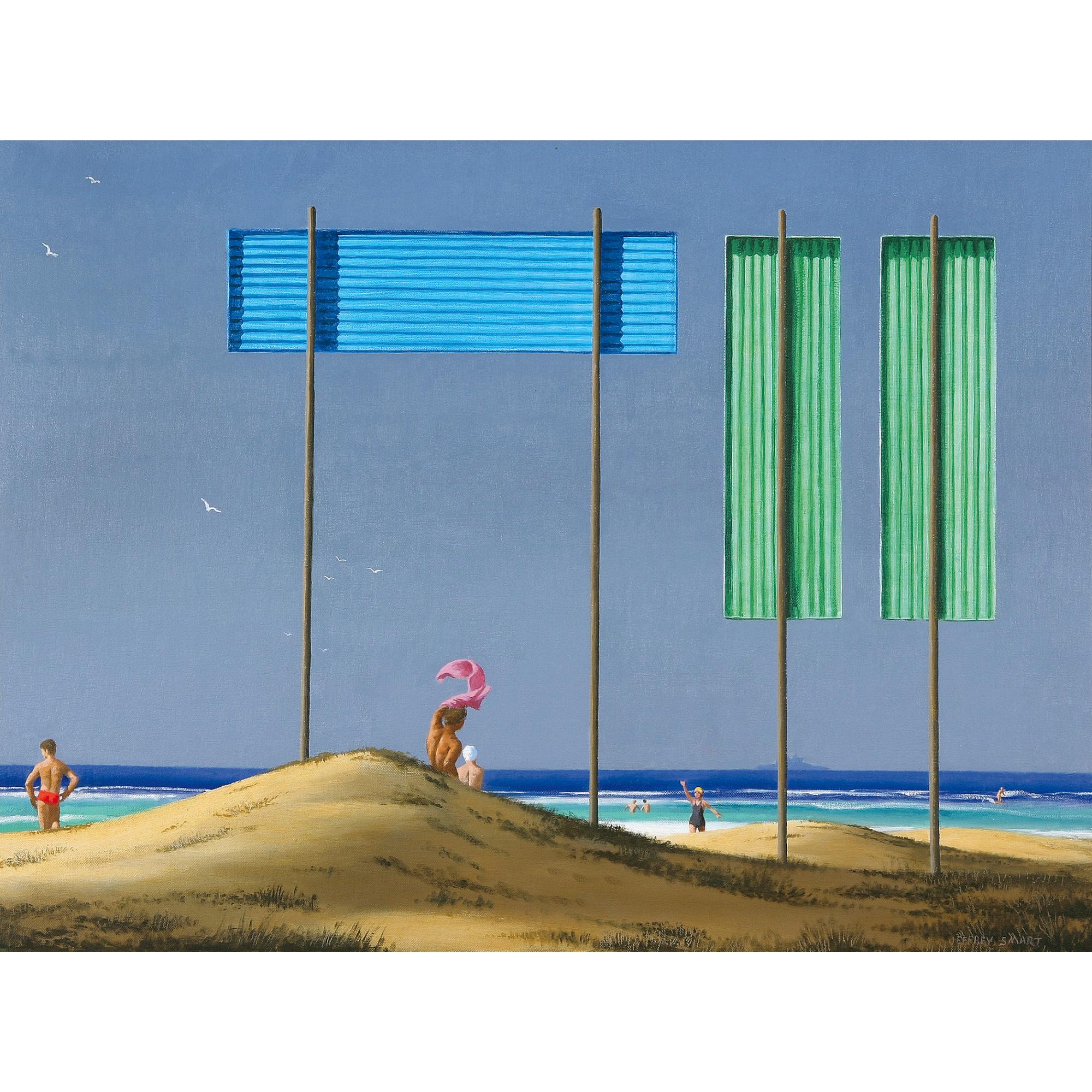 Jeffrey Smart - Australian On The Beach, San Diego