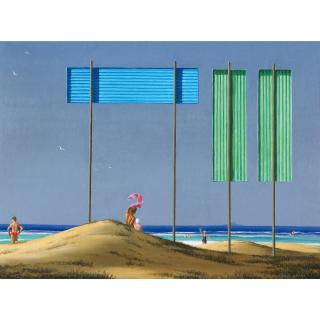 Jeffrey Smart - Australian On The Beach, San Diego