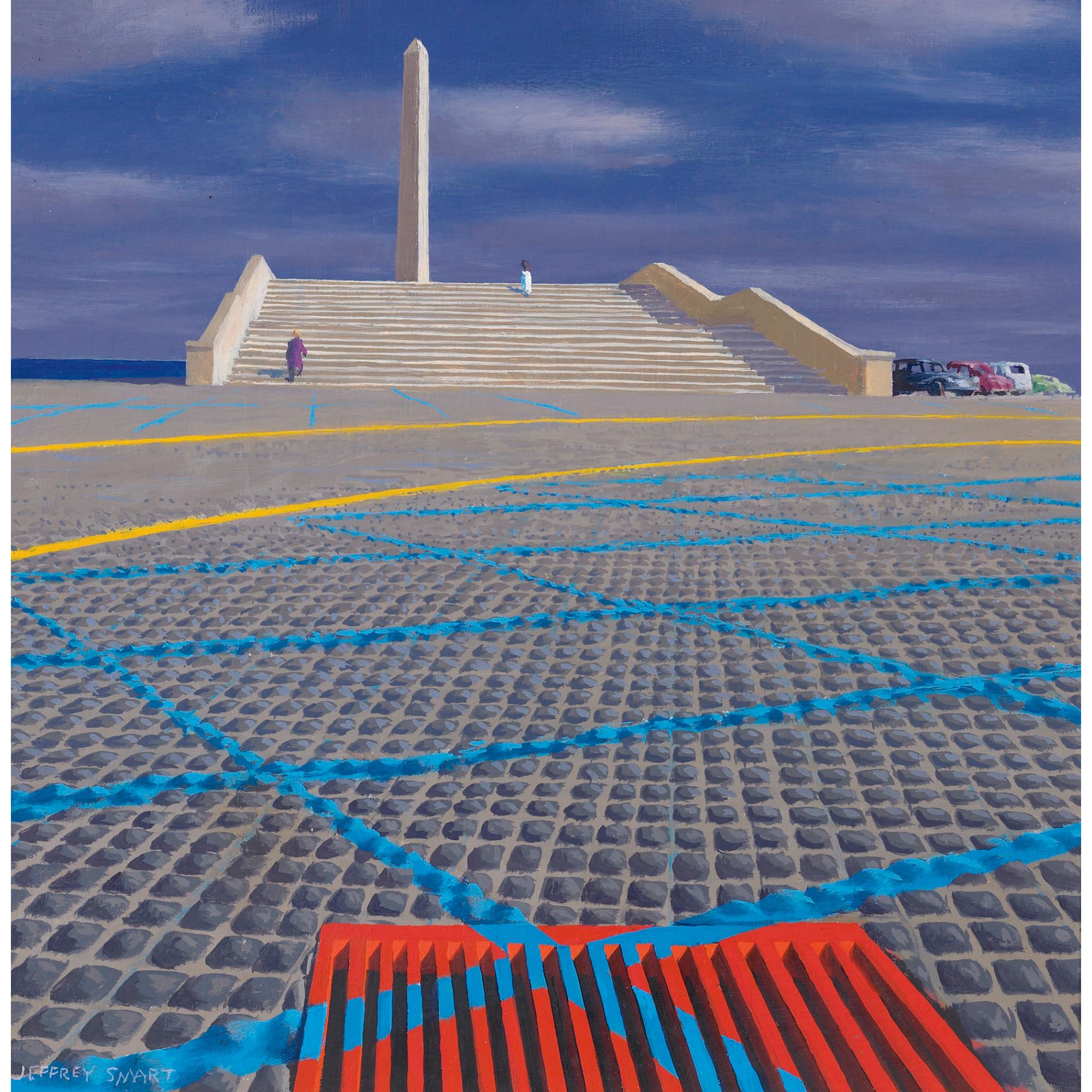 Jeffrey Smart - Australian Second Study For Monument And Car Park