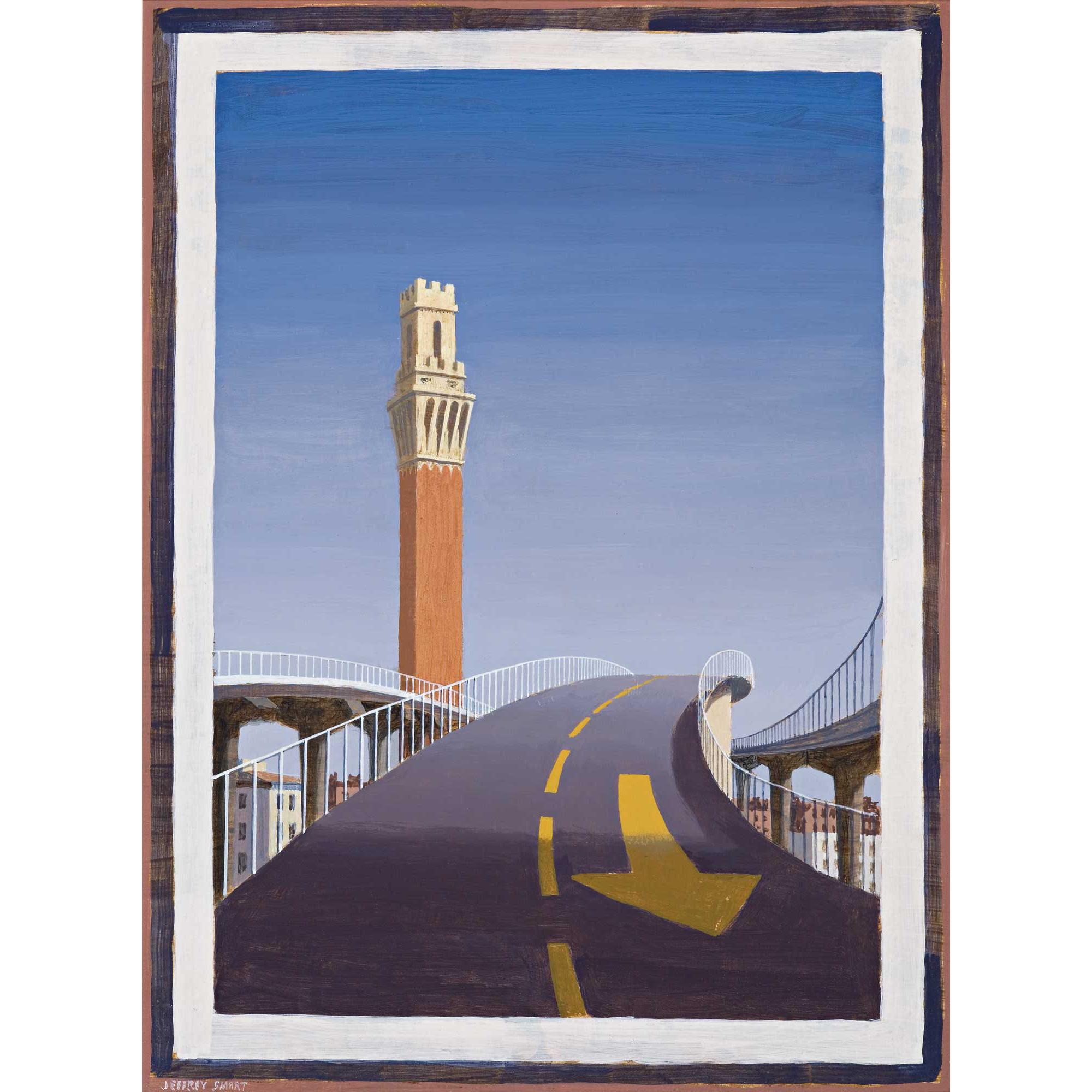 Jeffrey Smart - Australian Study For The Overpass, Siena