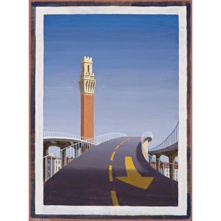 Jeffrey Smart - Australian Study For The Overpass, Siena