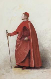 Jehan Georges Vibert - A Cardinal
