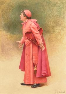 Jehan Georges Vibert - A gesturing cardinal