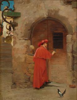 Jehan Georges Vibert - A visit to Figaro