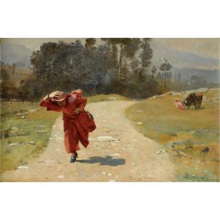 Jehan-Georges Vibert - French Le Parasol Perdu