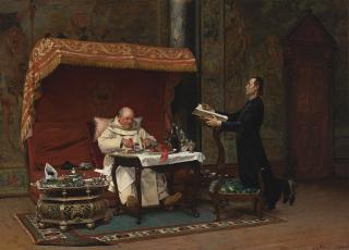 Jehan Georges Vibert - French the Canon\'S Dinner