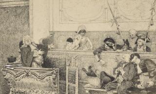 Jehan Georges Vibert - French Une Cause Celébré (The Trial Of Pierrot)