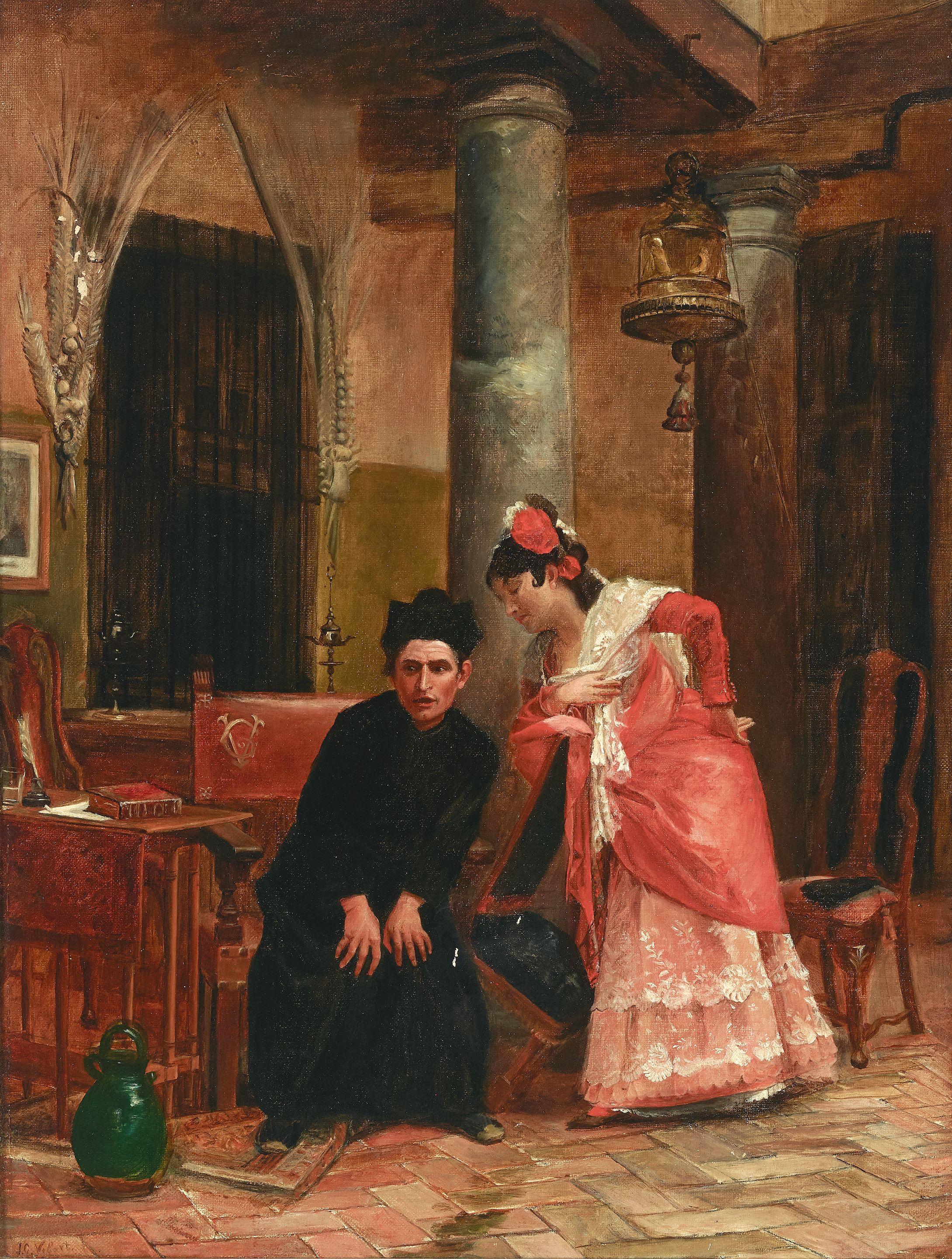Jehan Georges Vibert - The startling confession