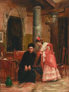 Jehan Georges Vibert - The startling confession