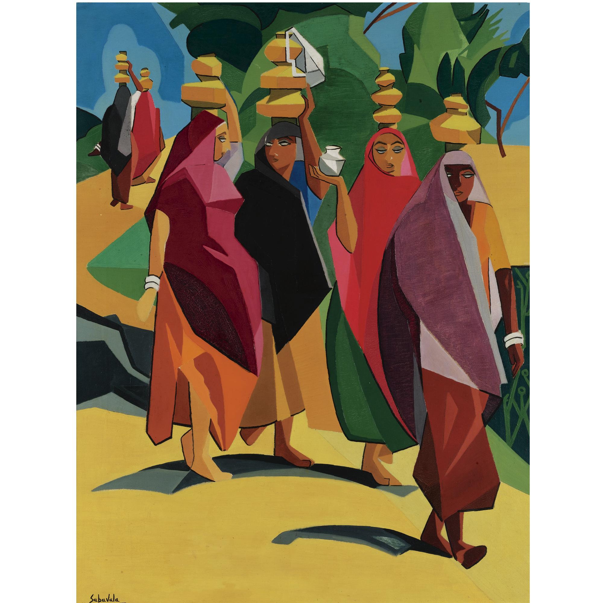 Jehangir Sabavala - The Four Milk-Maids