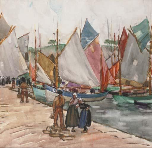 Jeka Kemp - Harbour Scene, France