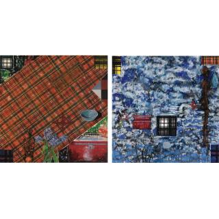 Jennifer Bartlett - Elements: 5 Air; Elements: 6 Fire, 1990 [Two Works]