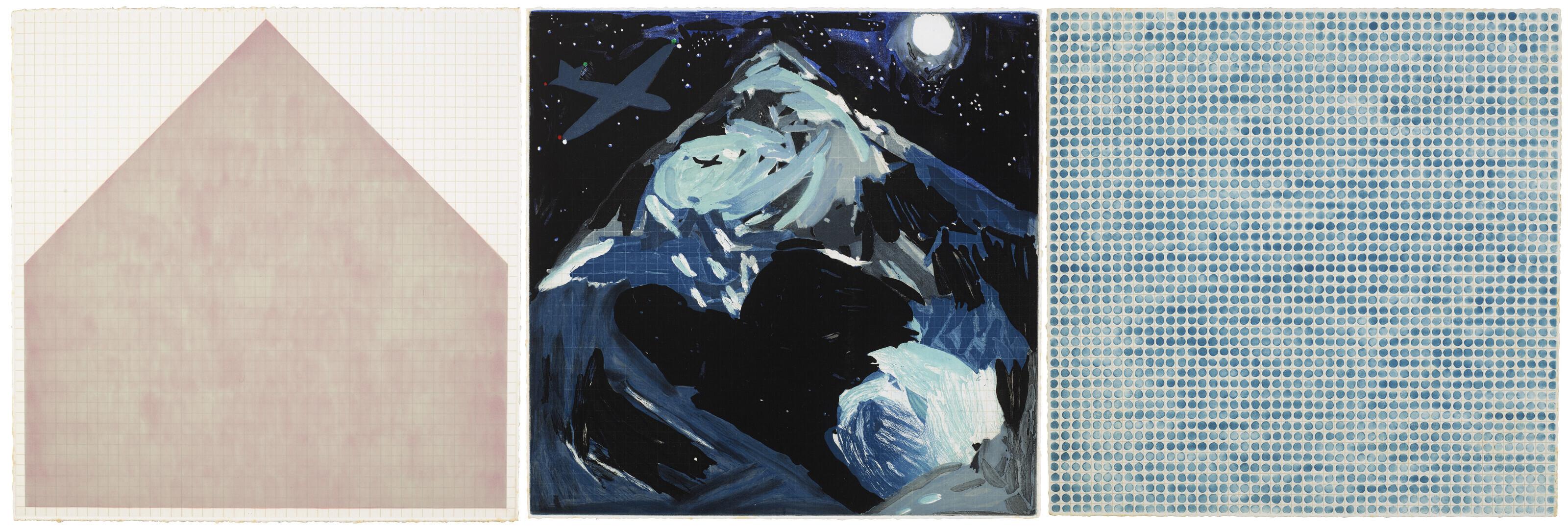 Jennifer Bartlett - From Rhapsody (A Suite of Three Prints), from The Brooklyn Academy of Music 125th Anniversary Portfolio