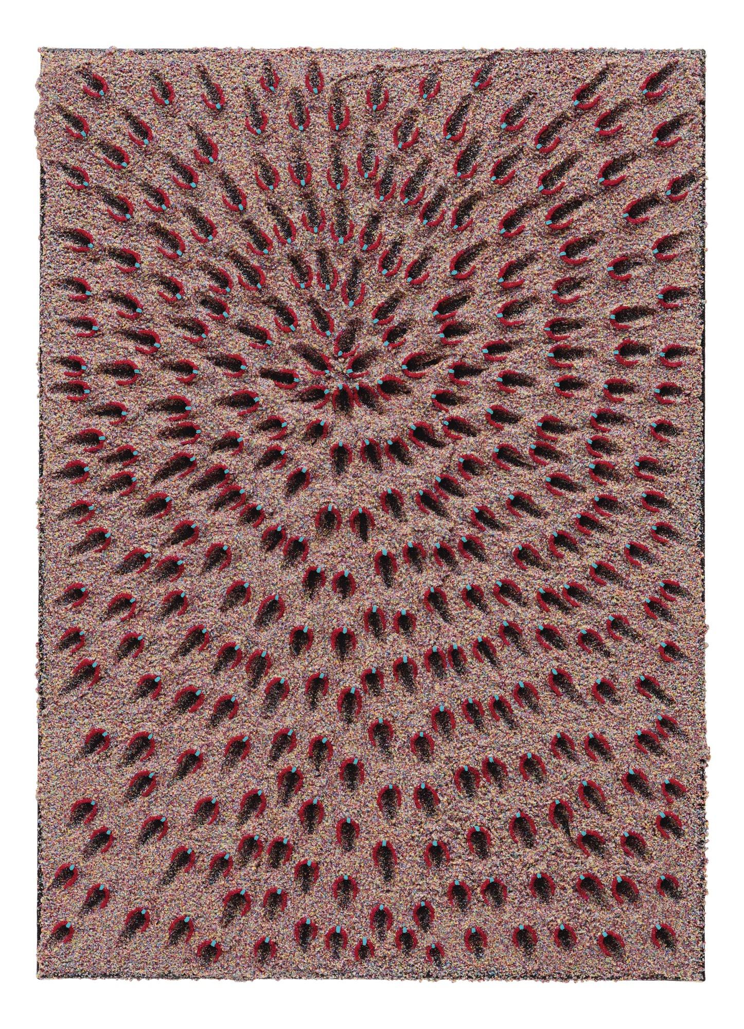 Jennifer Guidi - As Light Hits Land (Turquoise And Red #1Mt, Multicolored Sand Sf #1A, Black Ground)