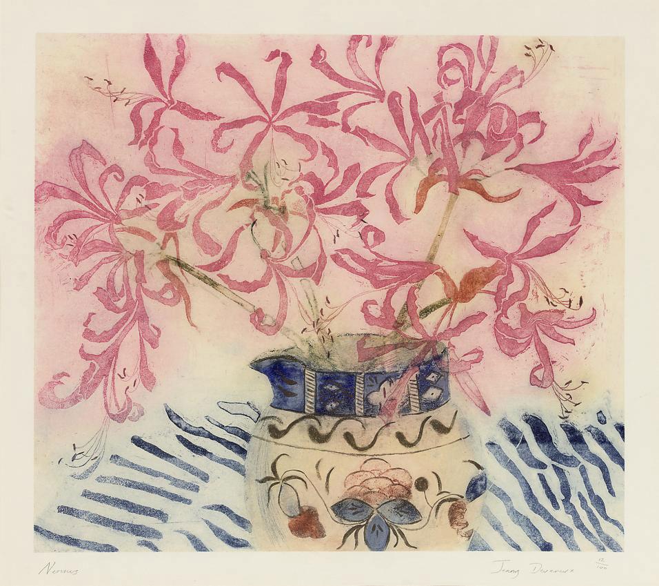 Jenny Devereux - Nerines; Sweet Peas; Three Vases of Flowers; Four Vases of Flowers.