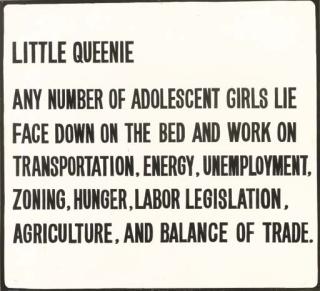 Jenny Holzer - Little queenie, from The Living series