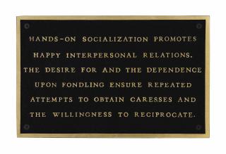 Jenny Holzer - Living: Hands on Socialization Promotes...