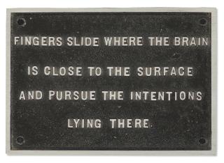 Jenny Holzer - Selection from The Survival Series (Fingers slide where the brain...)