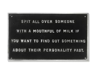 Jenny Holzer - Selection from the Survival Series (Spit all over someone...)