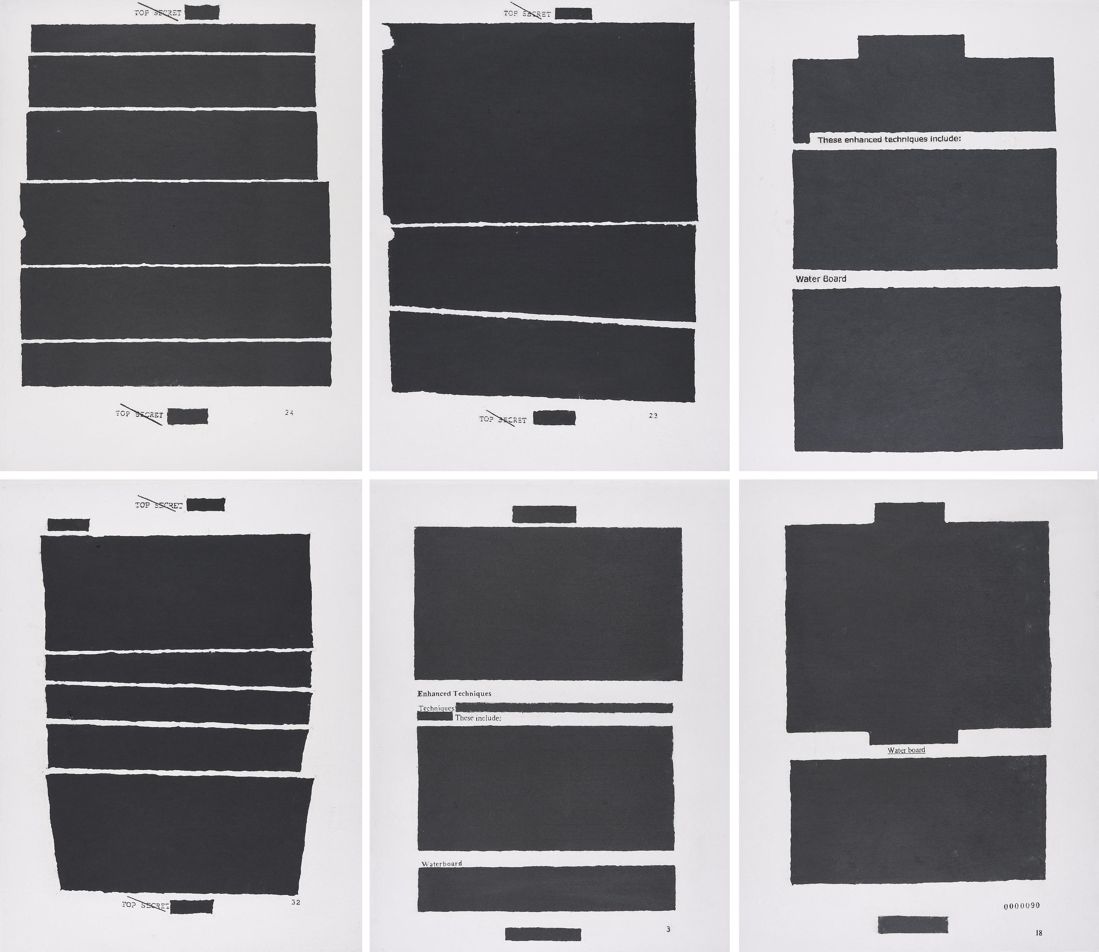 Jenny Holzer - Serie von 6 Papierarbeiten.