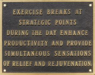 Jenny Holzer - The Living Series:  Exercise Breaks At Strategic Points..