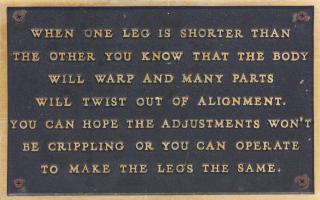 Jenny Holzer - The Living Series: When One Leg Is Shorter Than The Other...