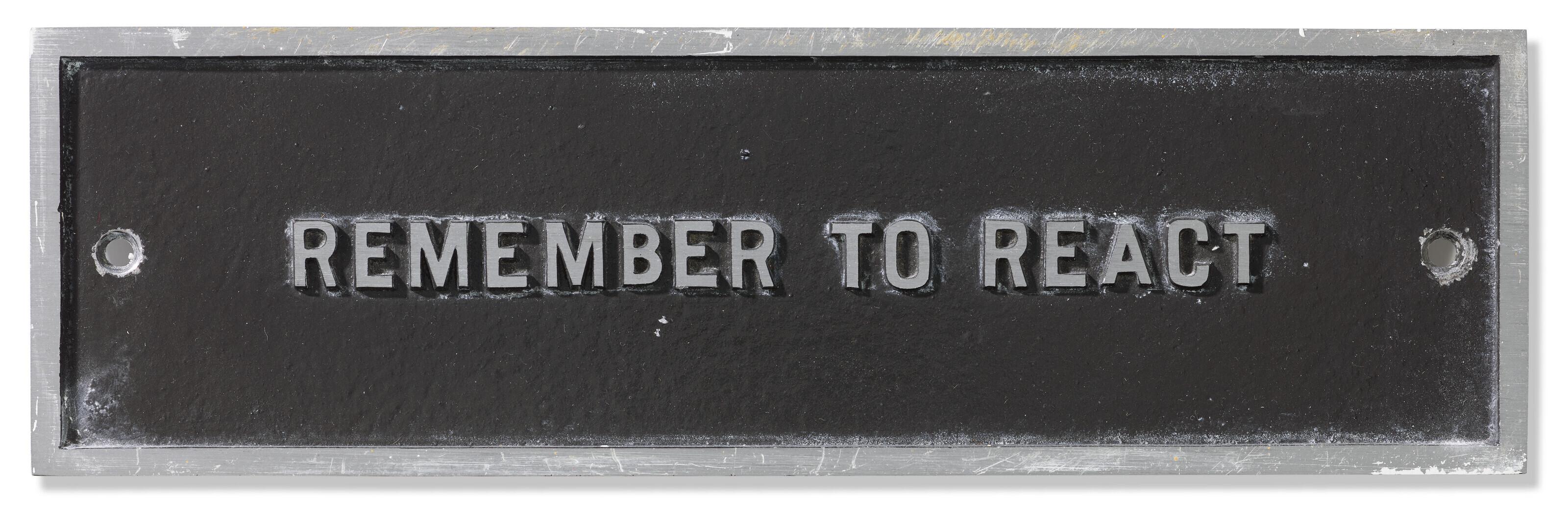 Jenny Holzer - The Survival Series: Remember To React
