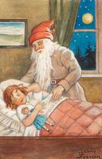 Jenny Nyström - Santa Claus with child